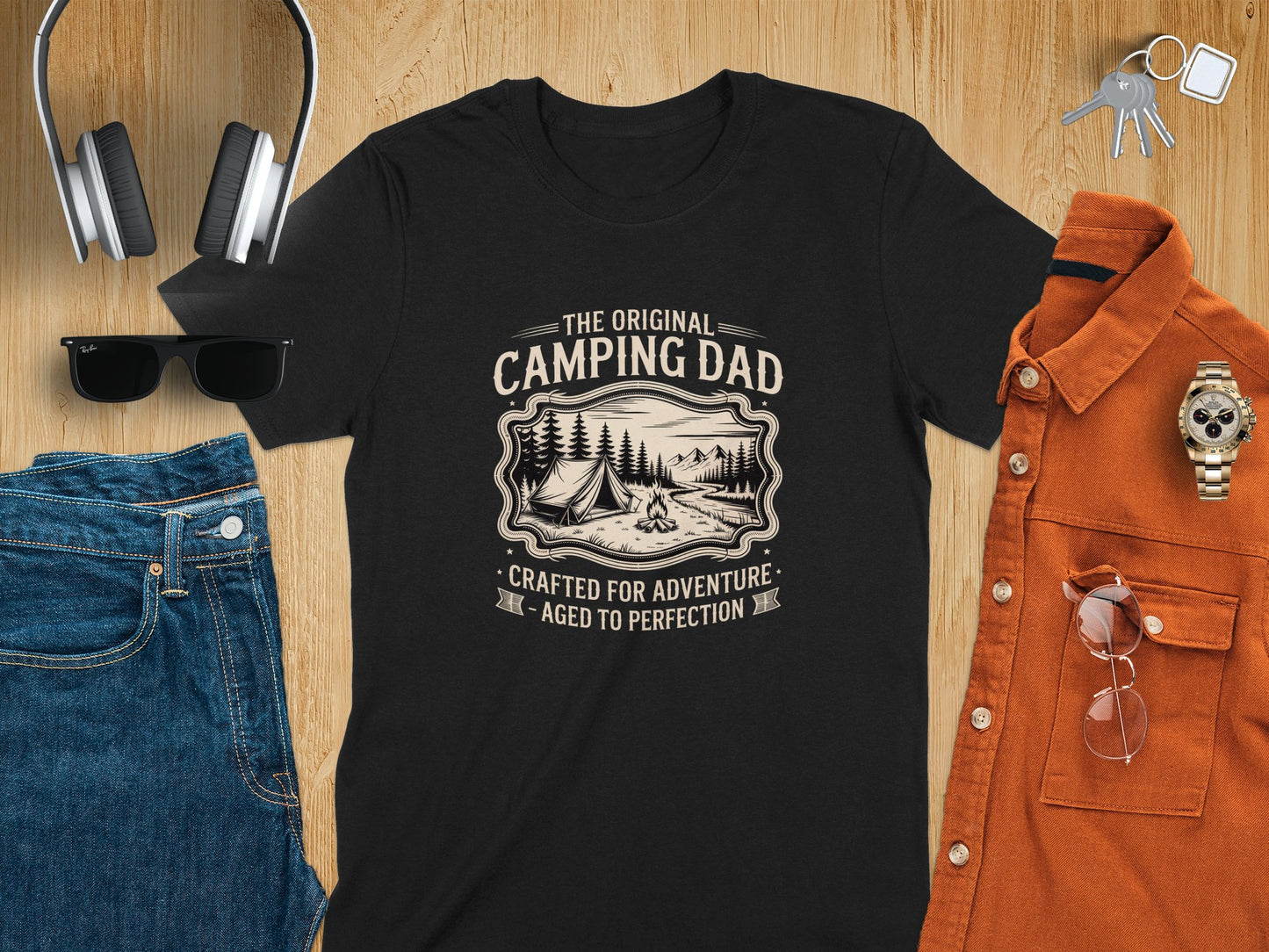 The Original Camping Dad Aged to Perfection T-shirt product type
