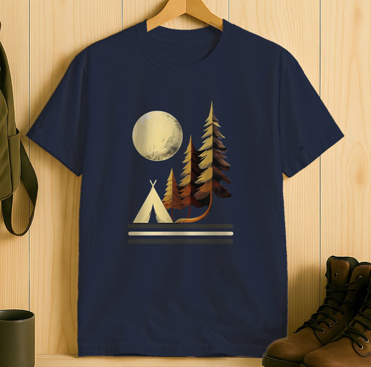 Night Forest Camping Graphic Tee Product