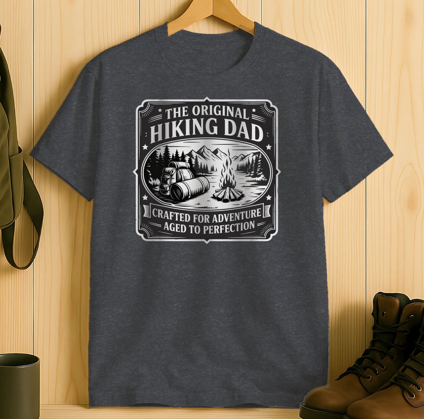 The Original Hiking Dad Crafted for Adventure T-shirt product