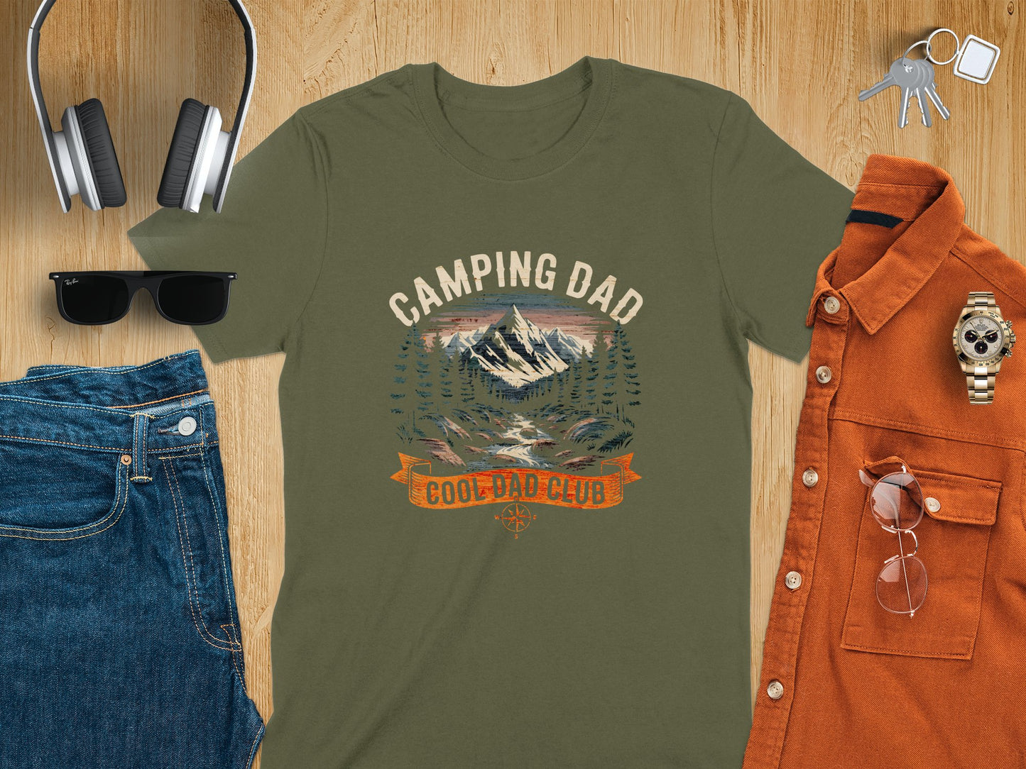 Camping Dad Cool Dad Club Graphic T-shirt product
