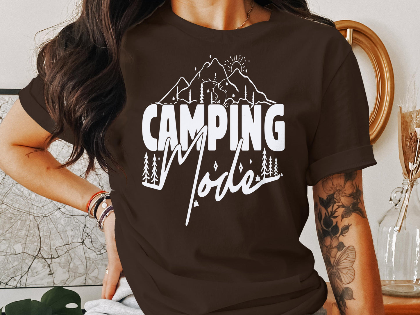 Camping Mode Graphic Tee for Outdoor Enthusiasts product type