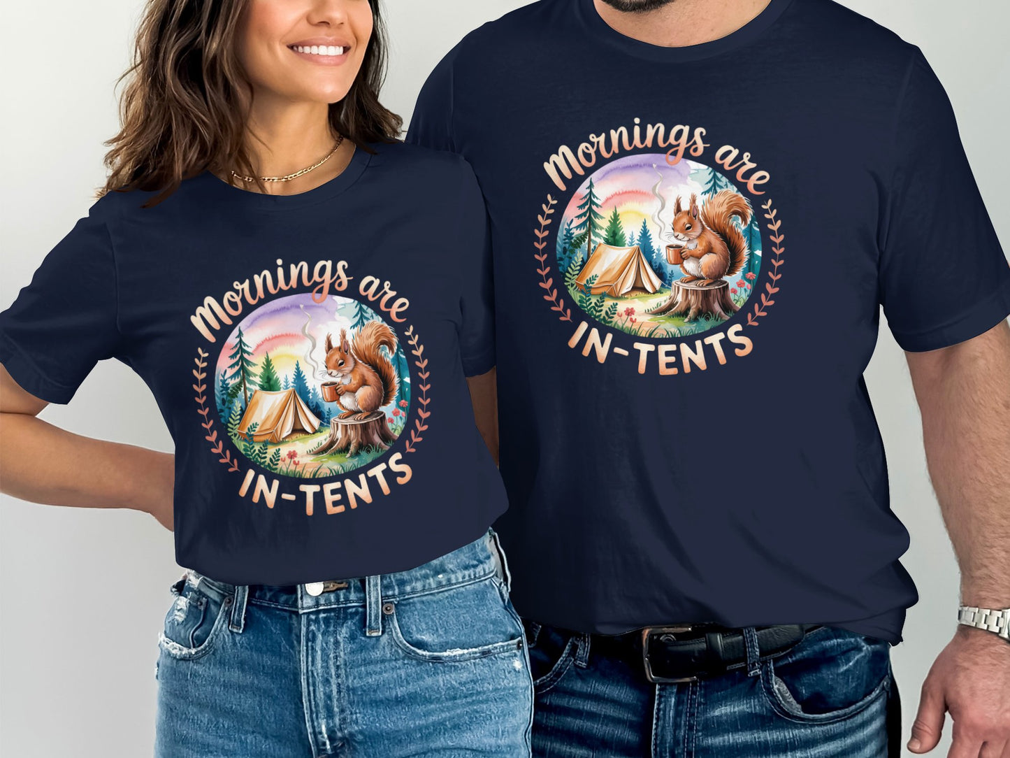 Mornings are INTENTS Camping Design T-shirt product type