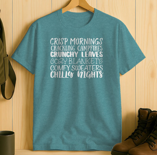 Crisp Mornings Cozy Blankets Comfy Sweaters Chilly Nights product type