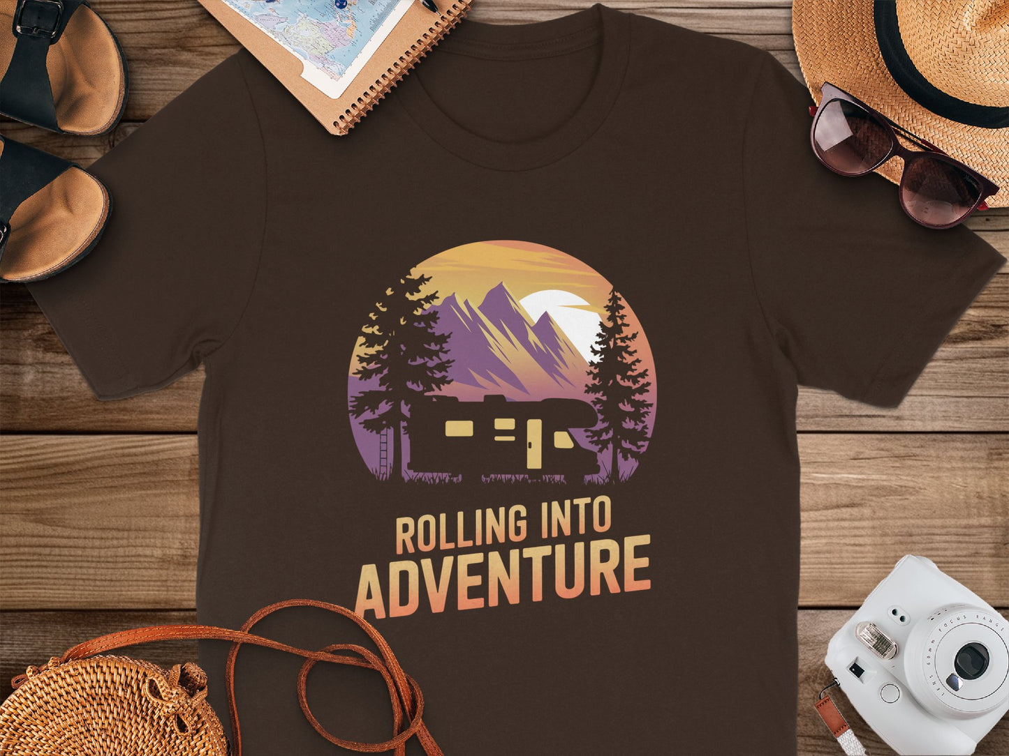 Rolling Into Adventure Scenic Graphic T-Shirt product type
