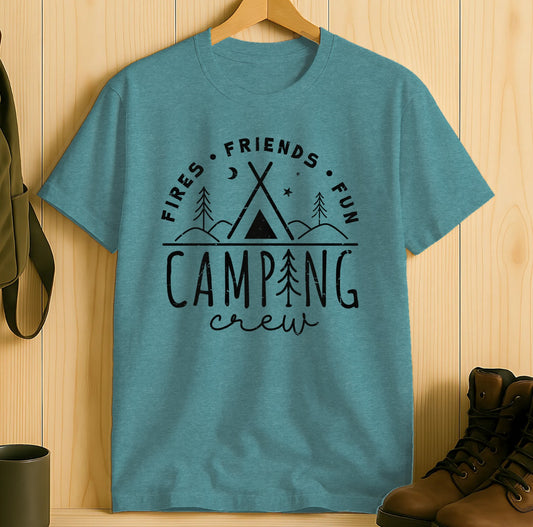 Fires Friends Fun Camping Crew T-Shirt product type