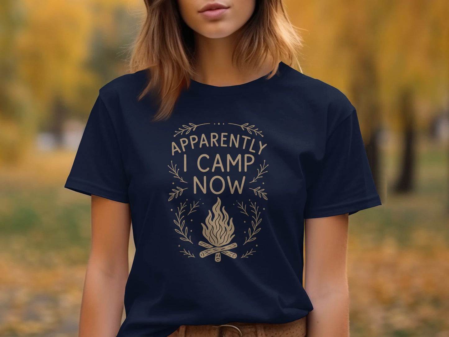 Apparently I Camp Now Graphic Tee Shirt product