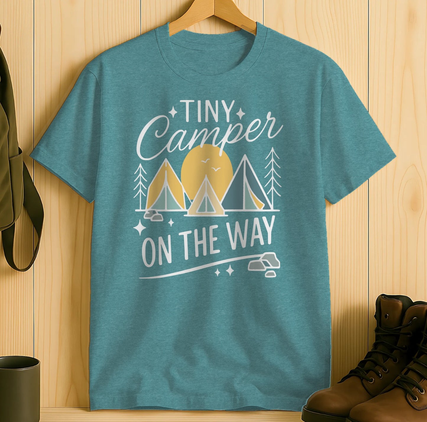 Tiny Camper On The Way Graphic T-shirt product type