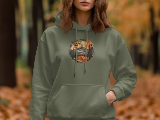 Enchanting Forest and Wolf Hoodie Perfect Cozy Product