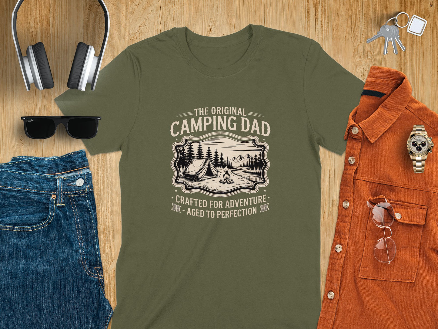 The Original Camping Dad Crafted for Adventure T Shirt Product