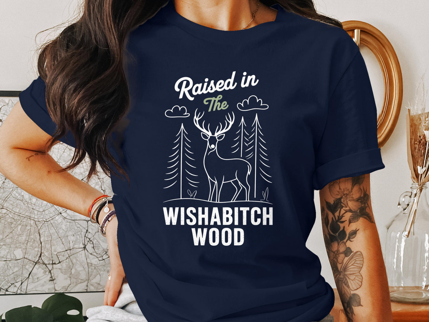 Raised in The Wishabitch Wood Unisex T-Shirt product