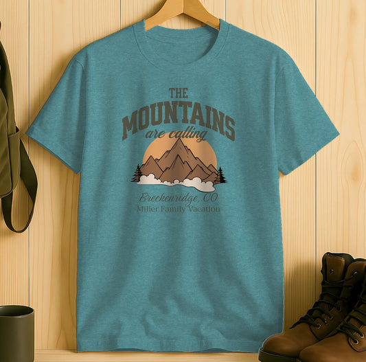 The Mountains Are Calling Custom Vacation Shirt product