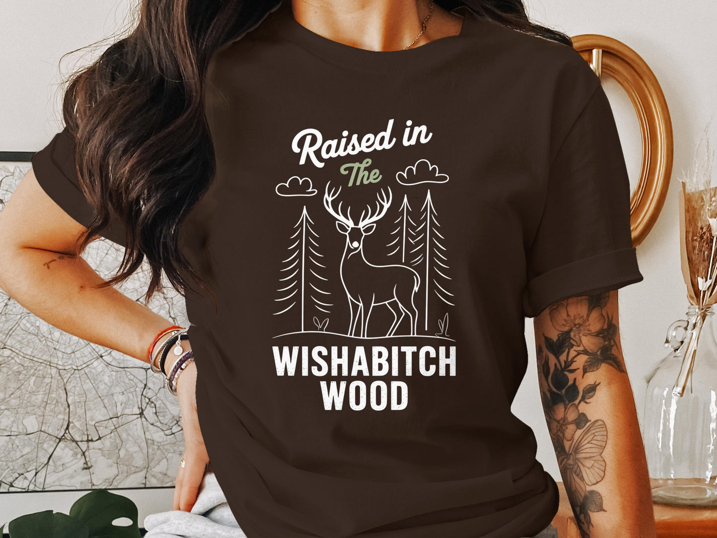 Raised in the Wishabitch Wood T-shirt product type