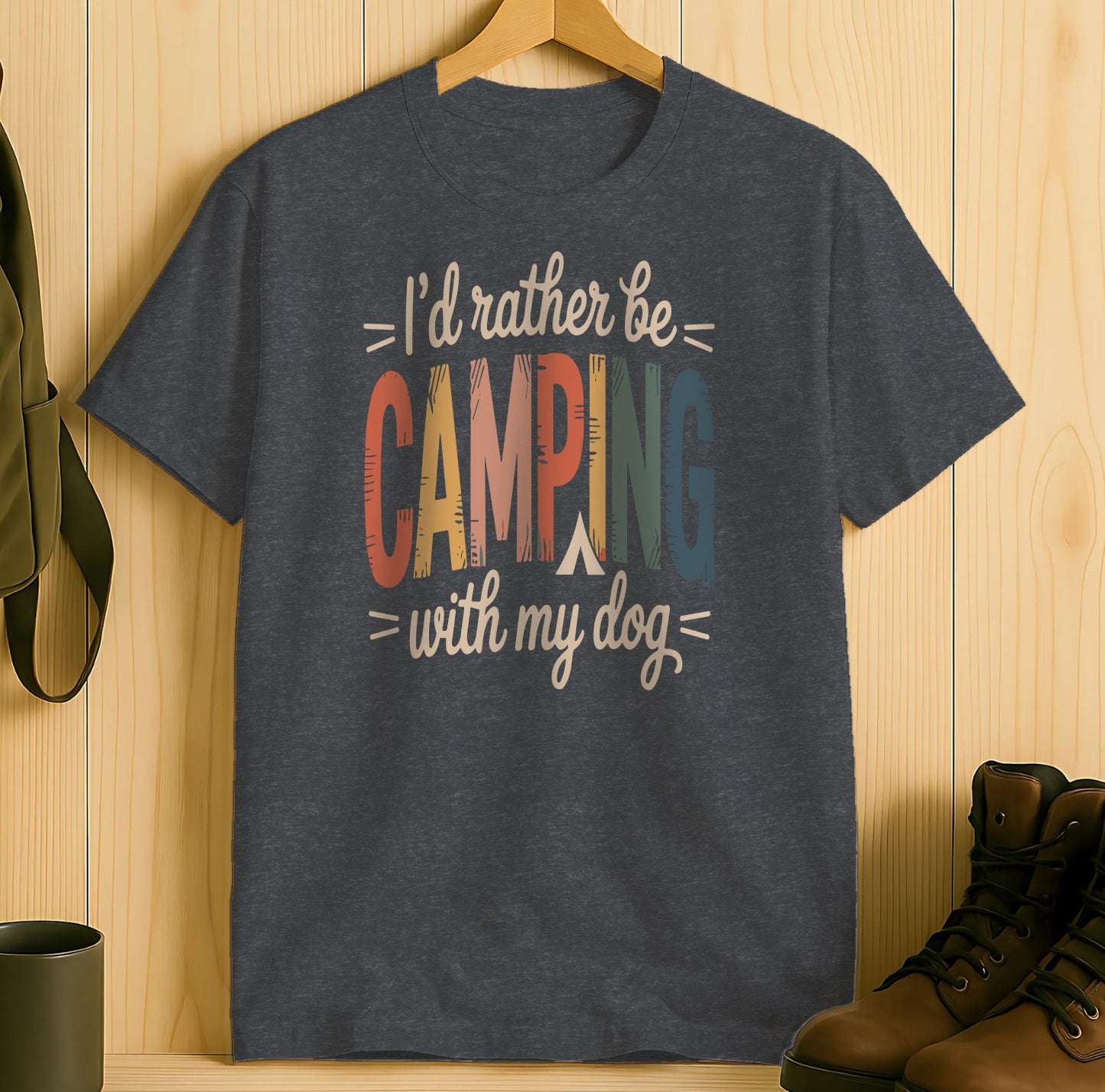 I'd Rather Be Camping With My Dog T-shirt product
