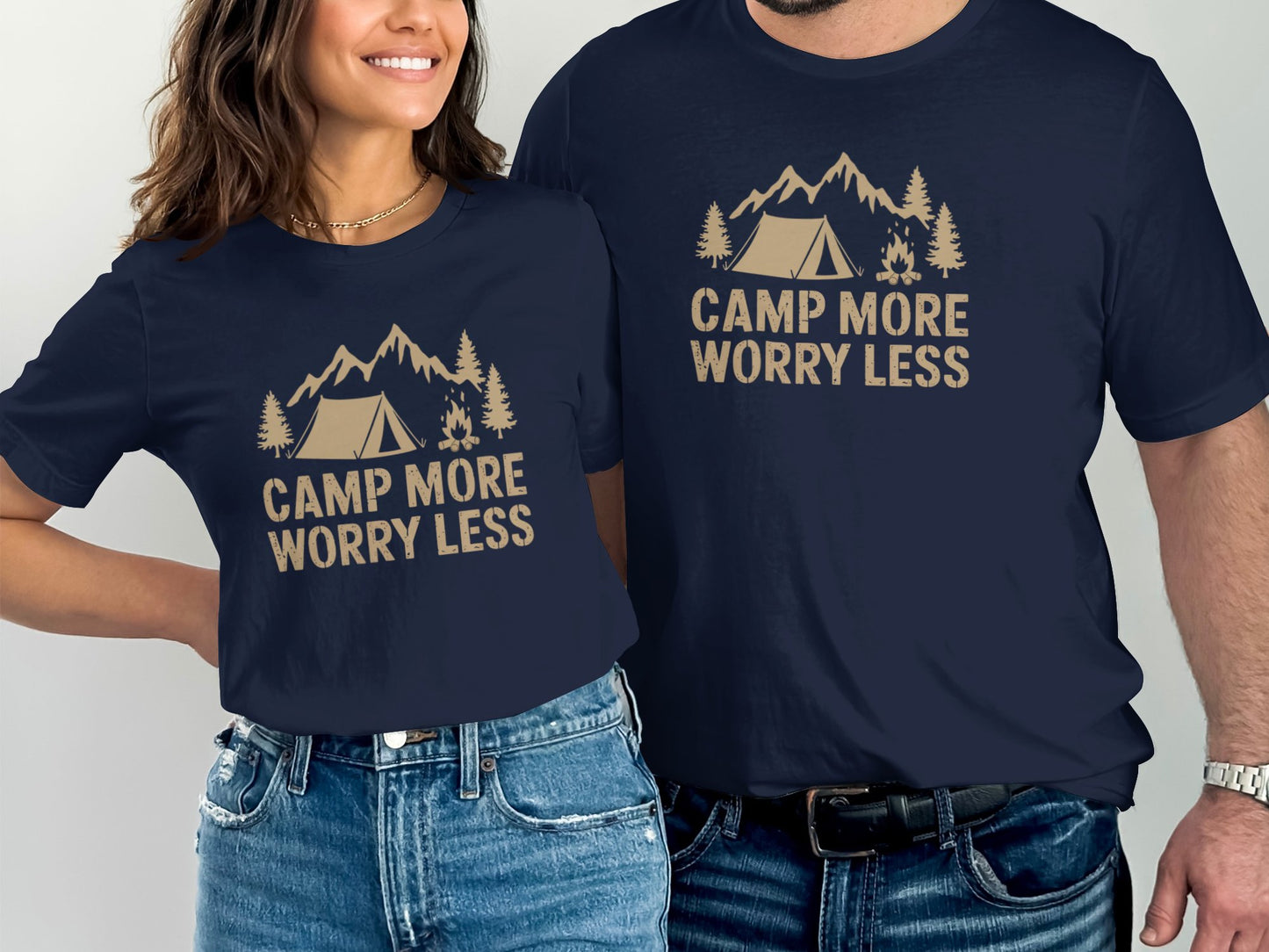 Camp More Worry Less Mountain Camping Shirt product type