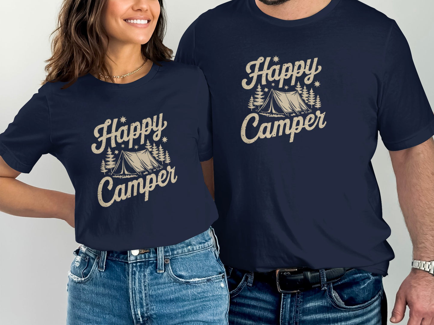 Happy Camper Matching Couple T-Shirts product