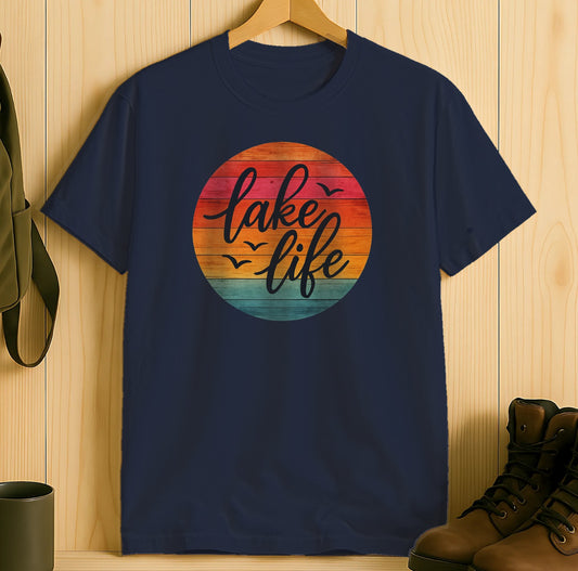 Lake Life Retro Style Design T-Shirt product type