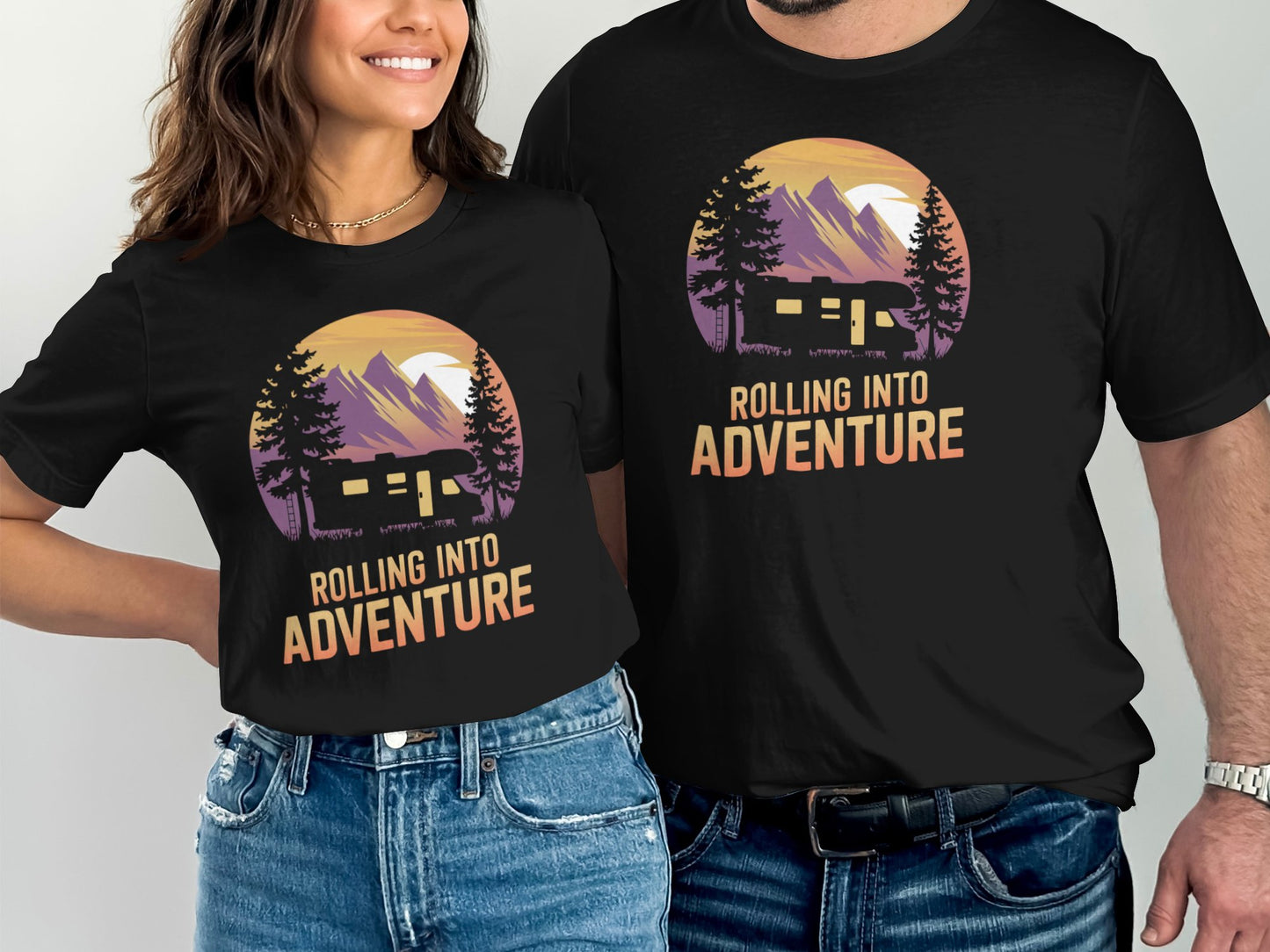 Rolling Into Adventure Scenic Sunset Graphic T-shirt product