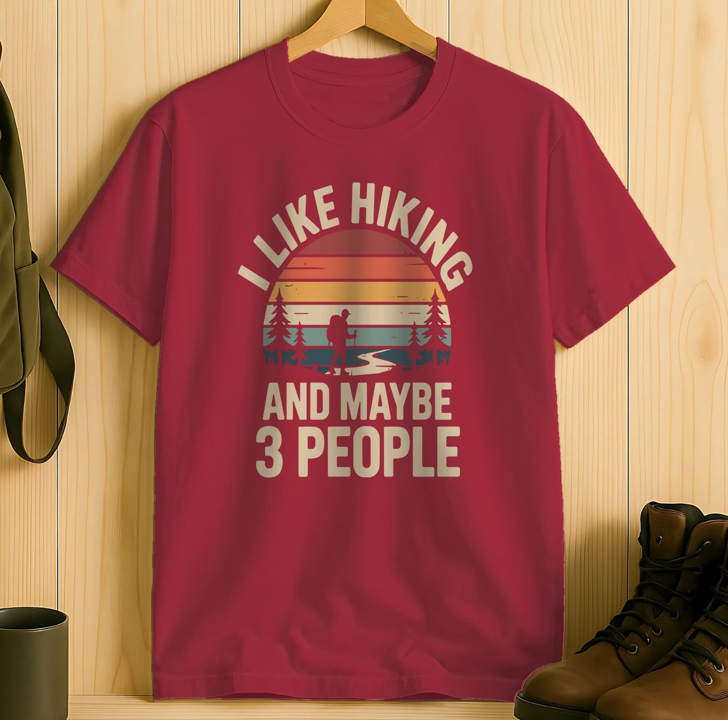 I Like Hiking And Maybe 3 People T-Shirt product
