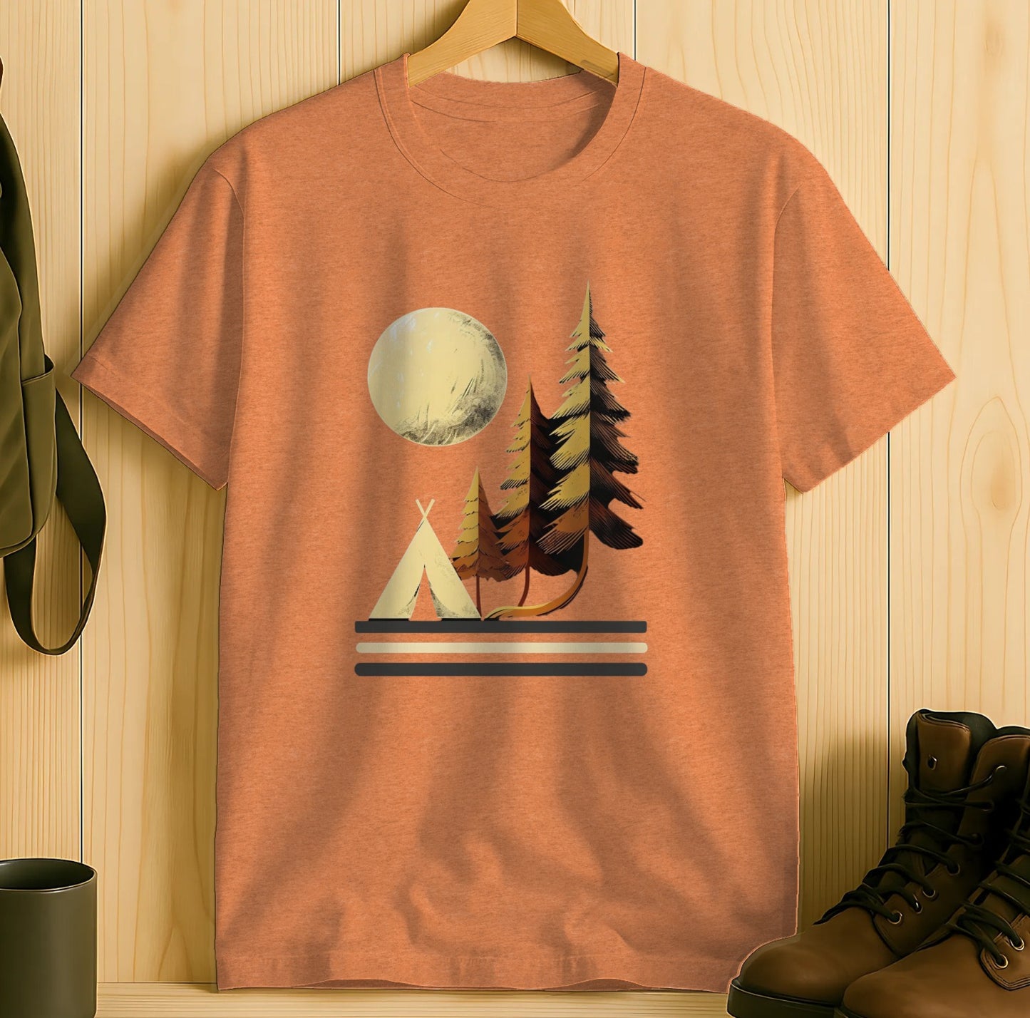 Moonlit Camping Graphic Tee Shirt product