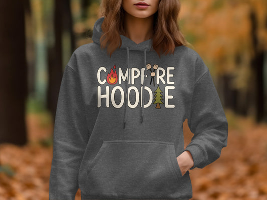 Cozy Campfire Graphic Hoodie Perfect Fall Apparel product type
