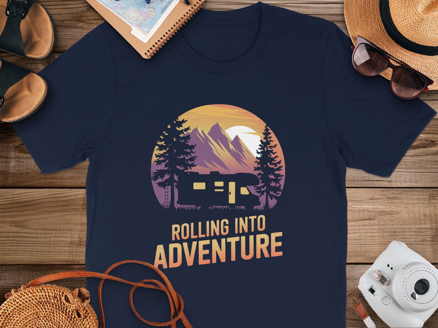 Rolling Into Adventure RV Camping T-Shirt product