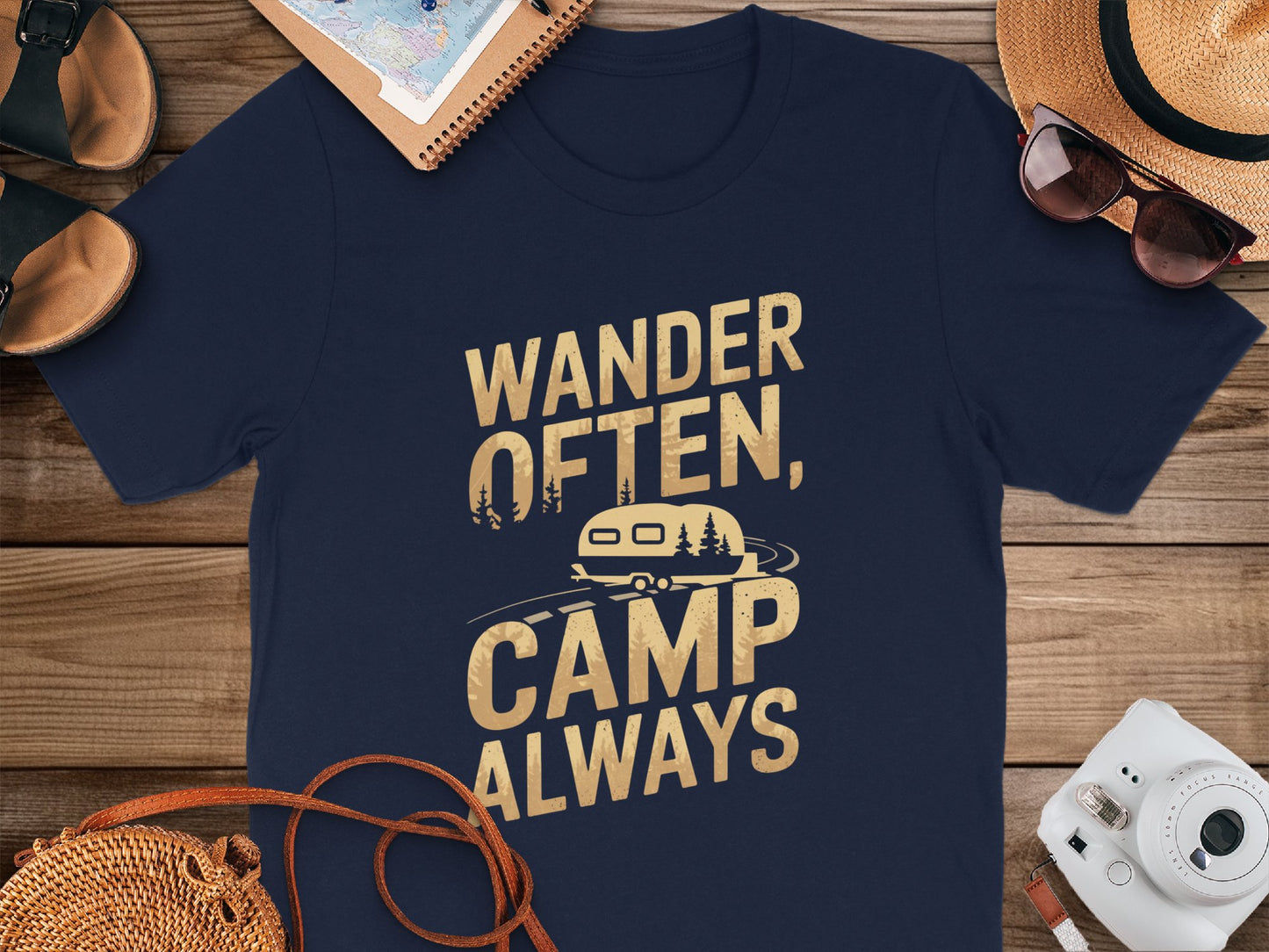 Wander Often Camp Always Graphic T-Shirt product type