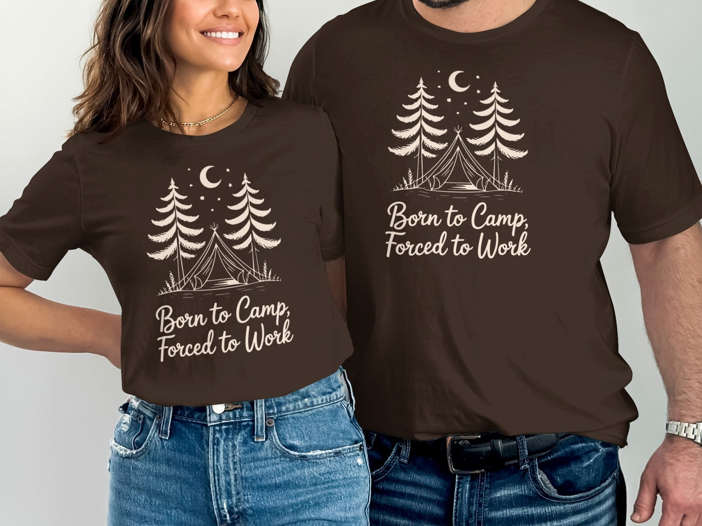 Born to Camp Forced to Work Graphic T-shirt product