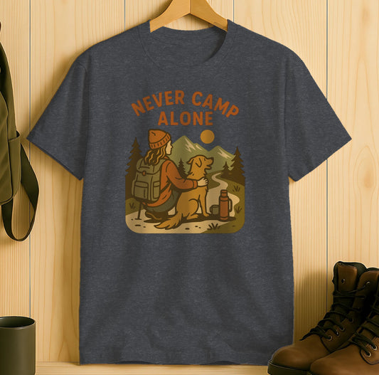 Never Camp Alone Graphic Design T-shirt product