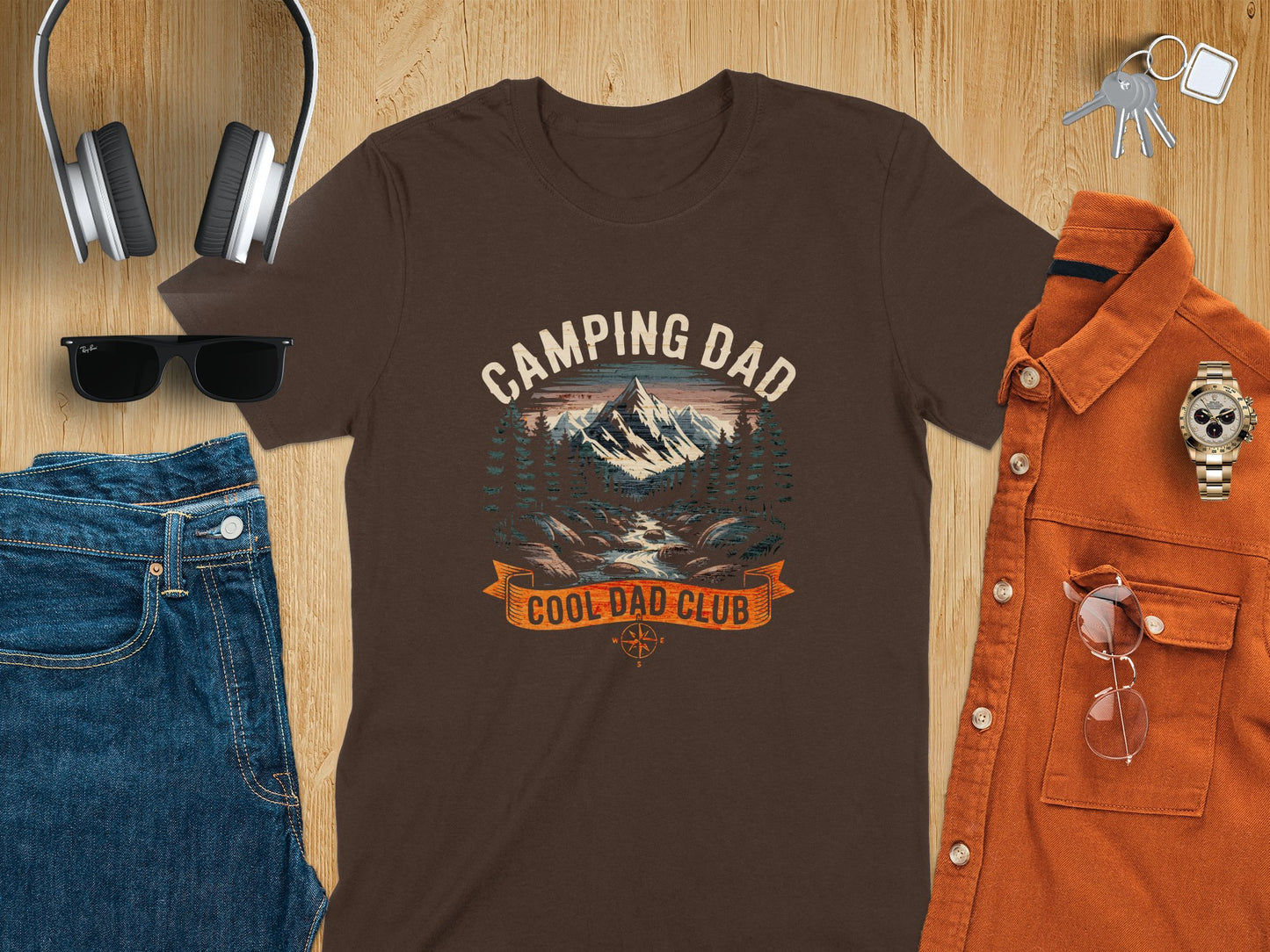 Camping Dad Cool Dad Club Graphic T-Shirt product type