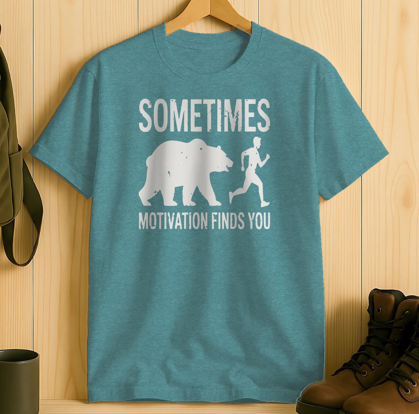 Sometimes Motivation Finds You Graphic Shirt product