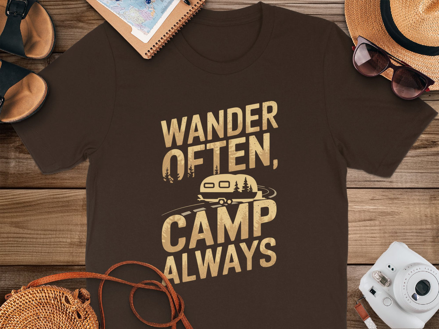 Wander Often Camp Always Graphic T-shirt product type