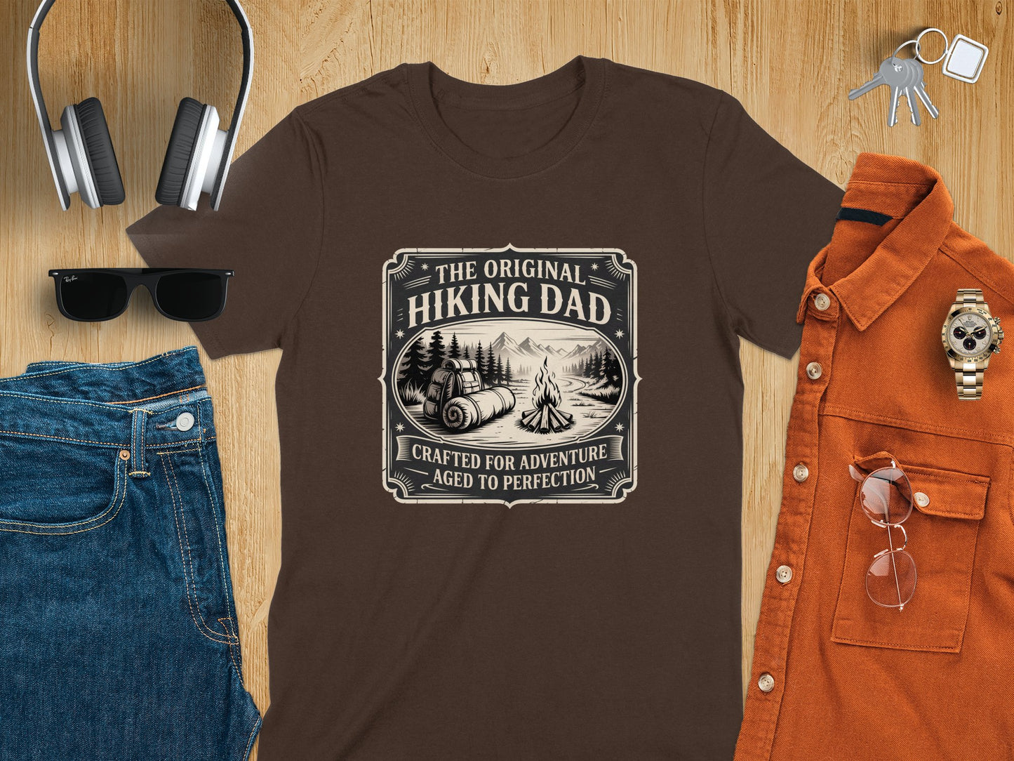 The Original Hiking Dad T-shirt Adventure Product Type