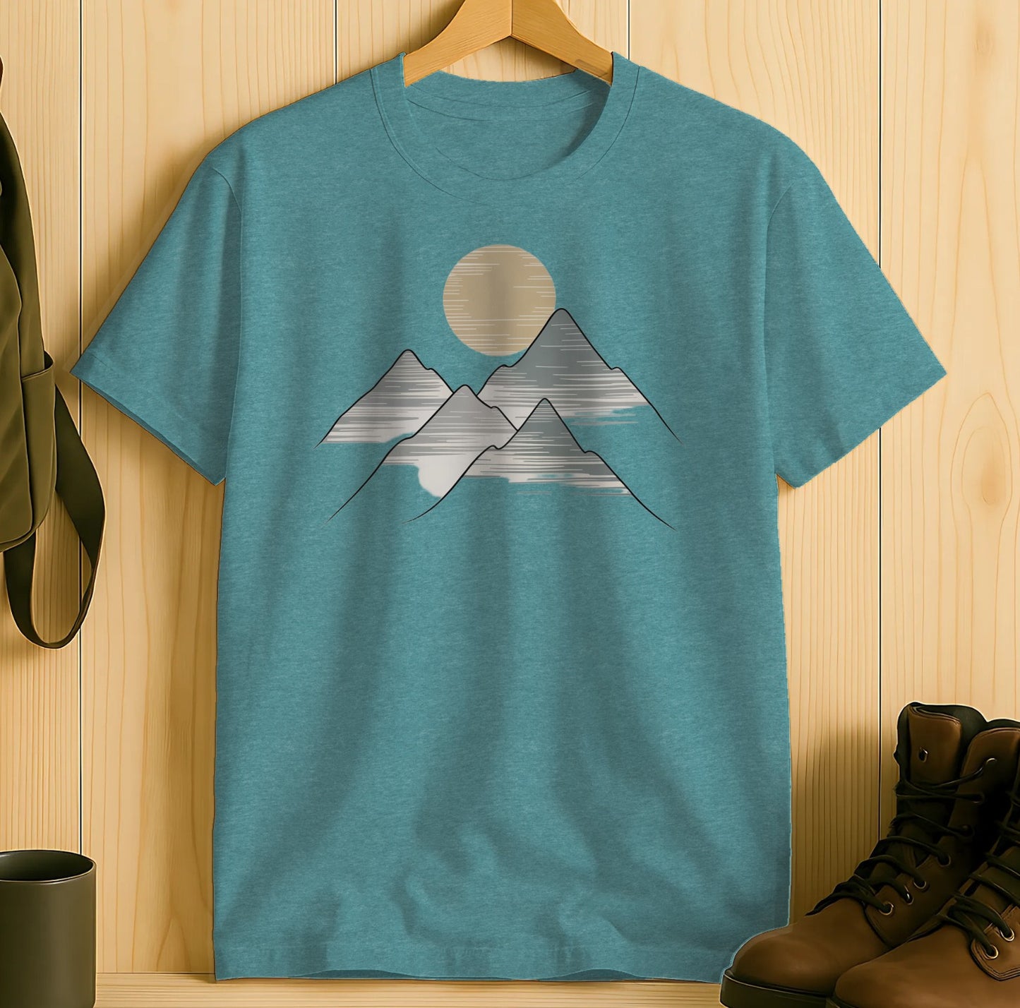Mountain Scene Graphic Print T-Shirt casual product type