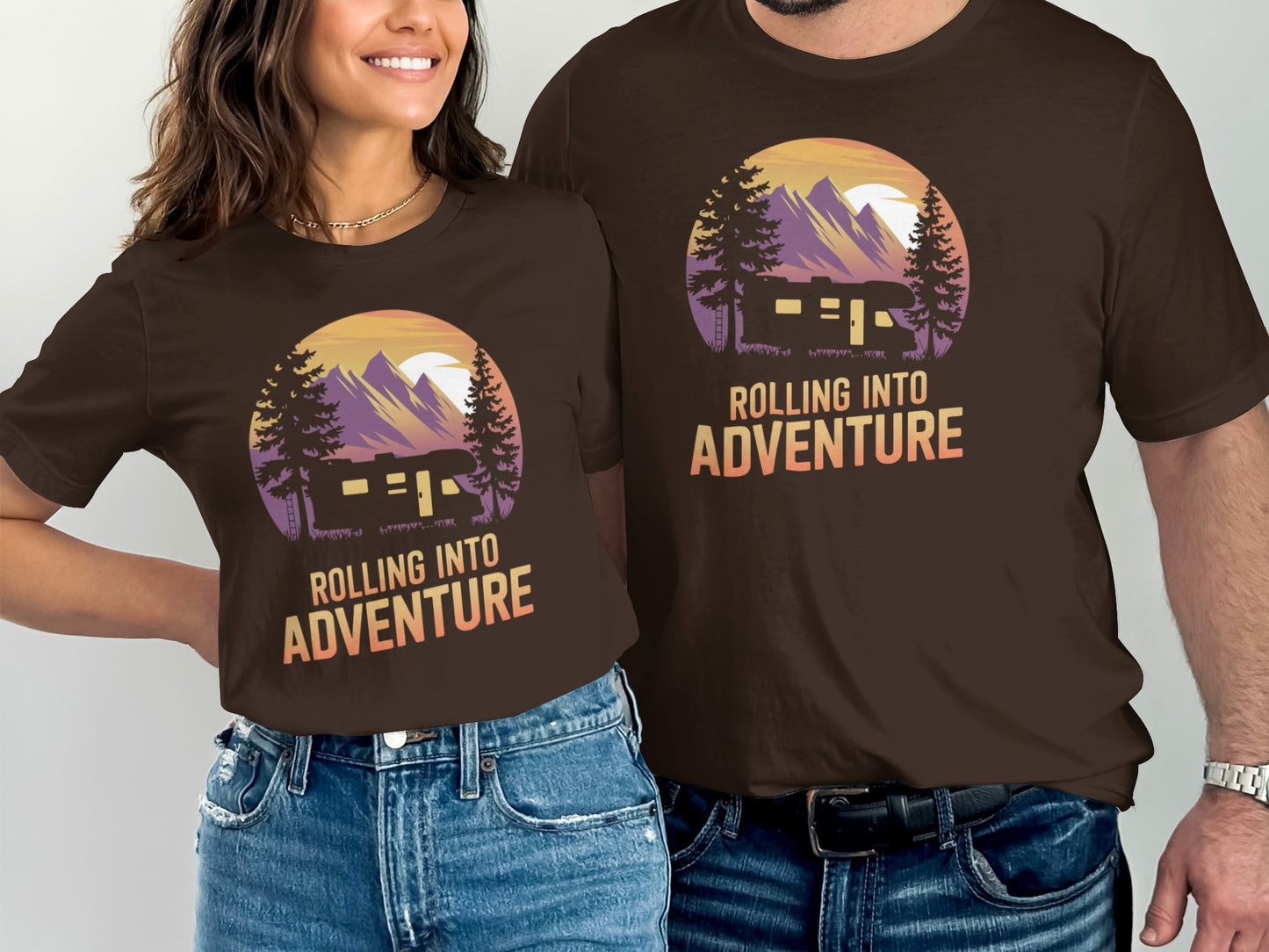 Rolling into adventure graphic t-shirt product type