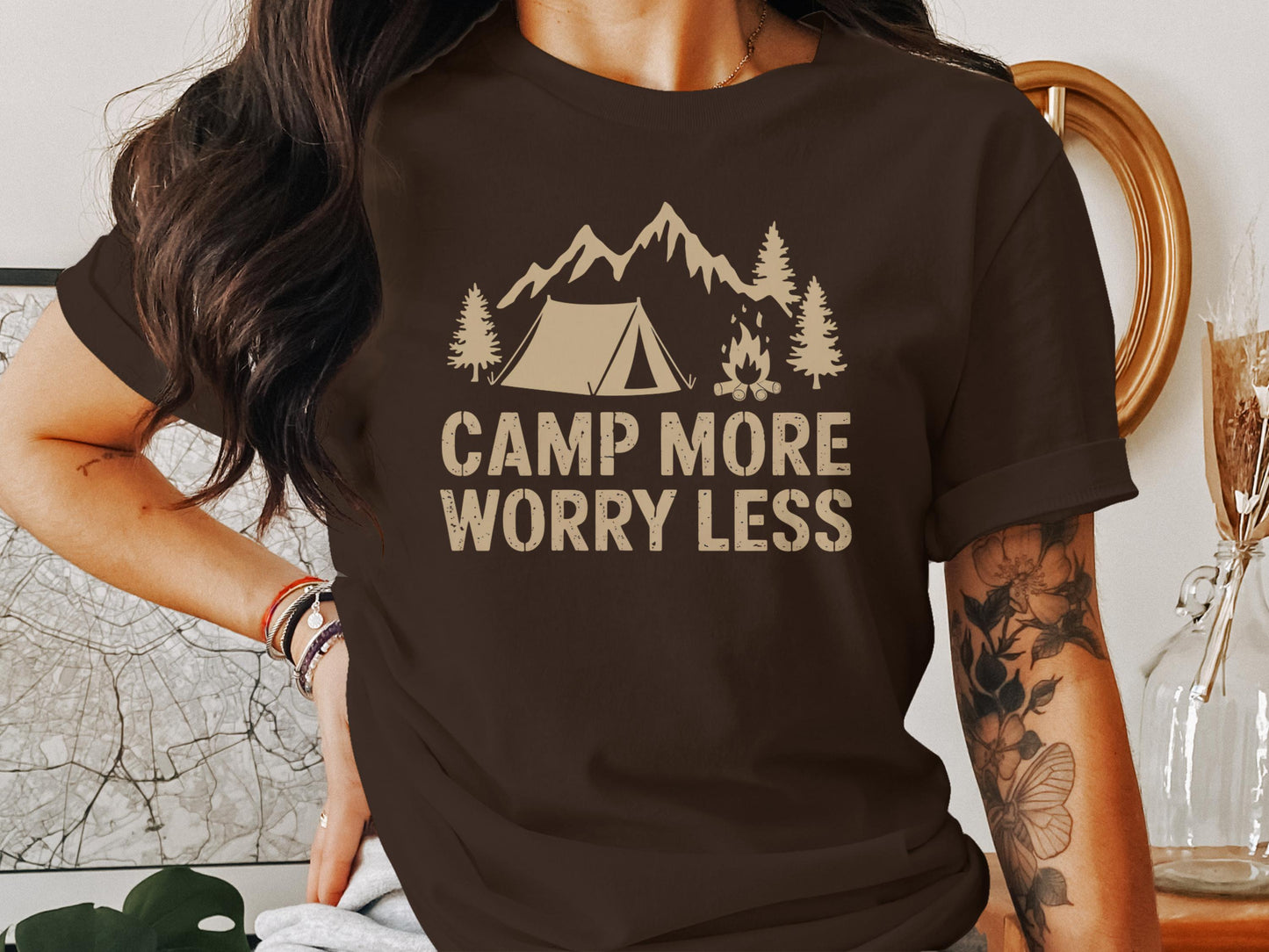 Camp More Worry Less Graphic Print T-shirt product type