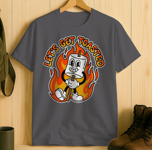 Let's Get Toasted Funny Graphic Tee Shirt