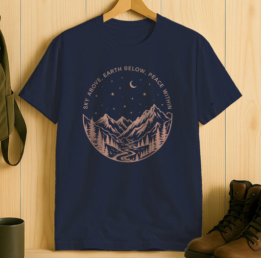 Sky Above Earth Below Peace Within T-shirt