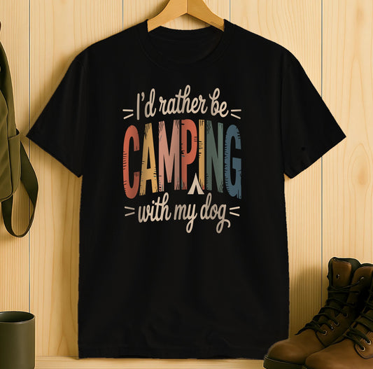 I'd Rather Be Camping With My Dog Graphic Tee product
