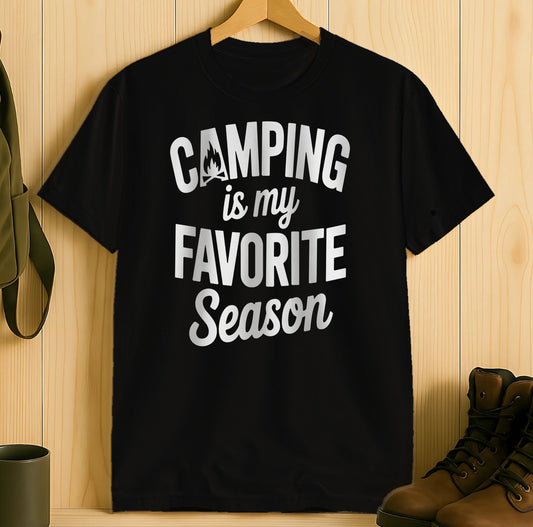 Camping Is My Favorite Season Printed Shirt product