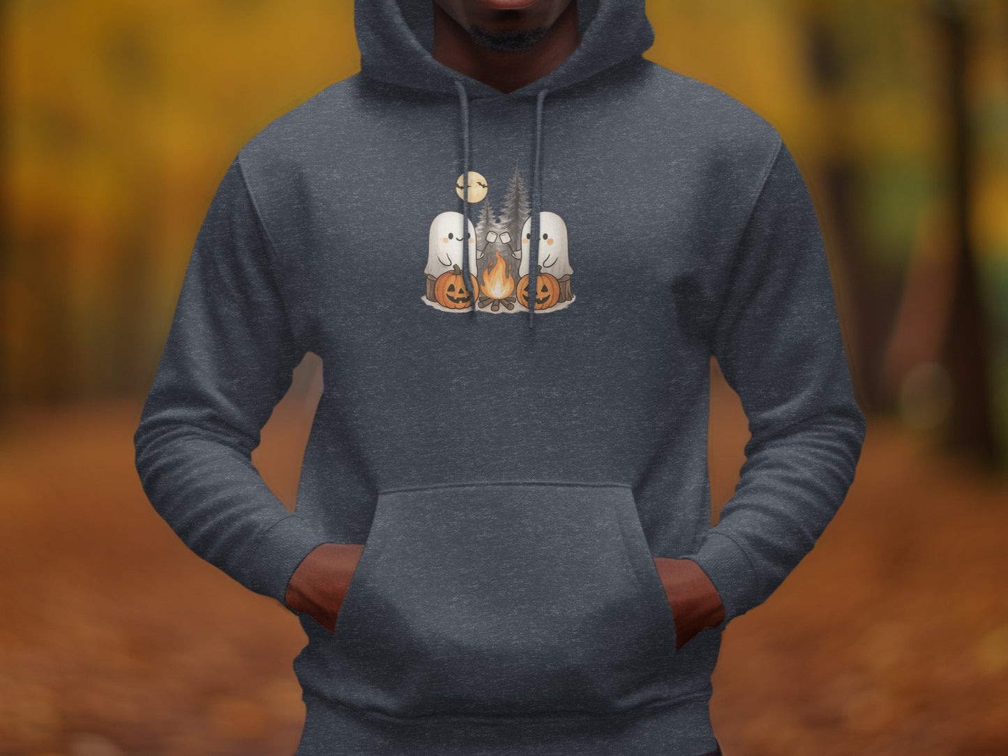 Cozy Halloween Ghosts and Pumpkins Hoodie product