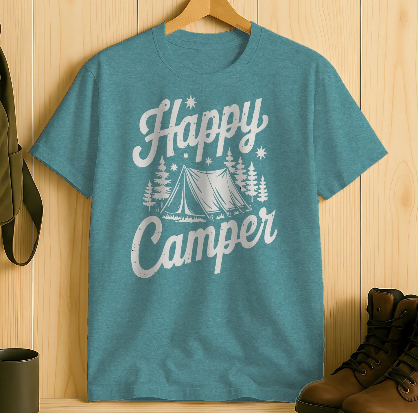 Happy Camper Graphic T-Shirt for Outdoor Lovers product