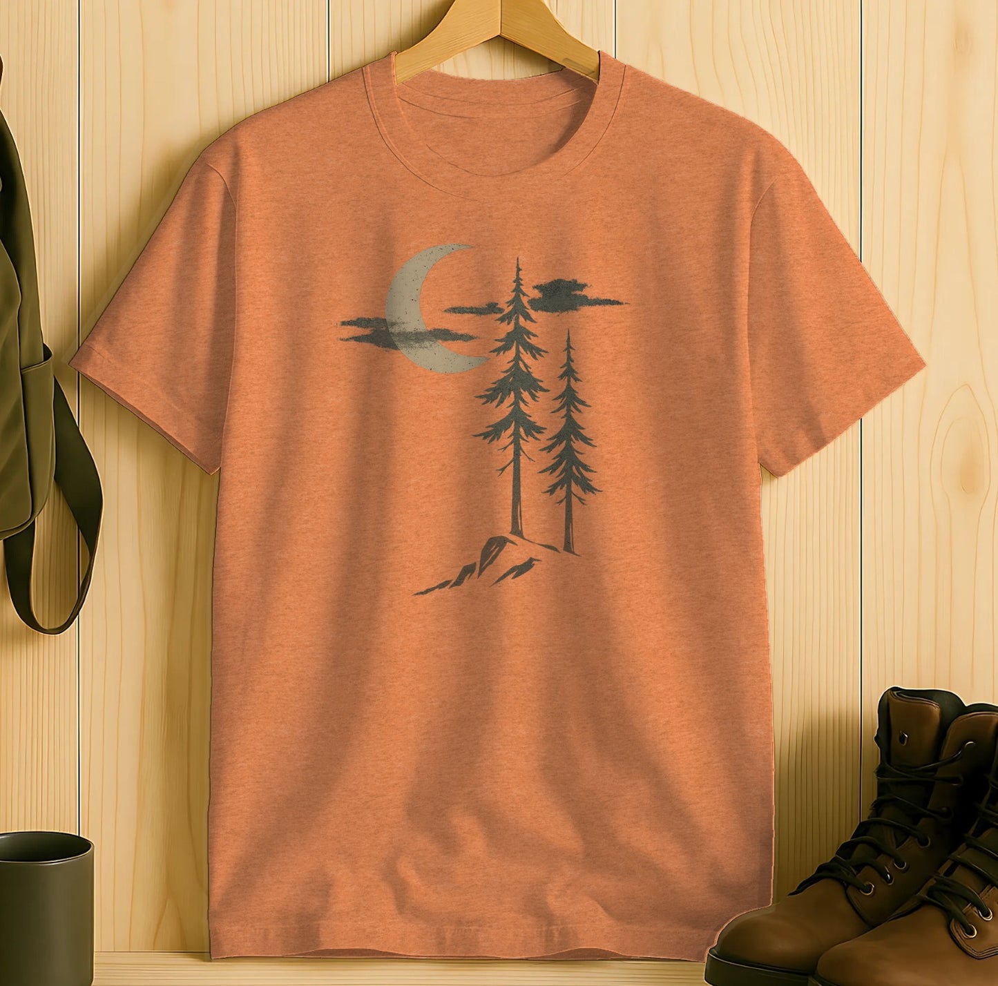 Moon and Trees Print Graphic T-Shirt product