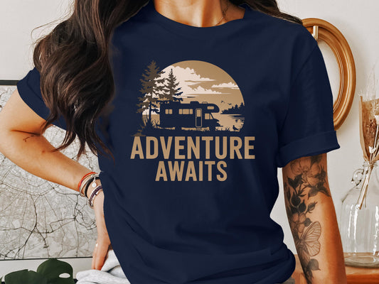 Adventure Awaits Graphic Printed Tee Shirt product