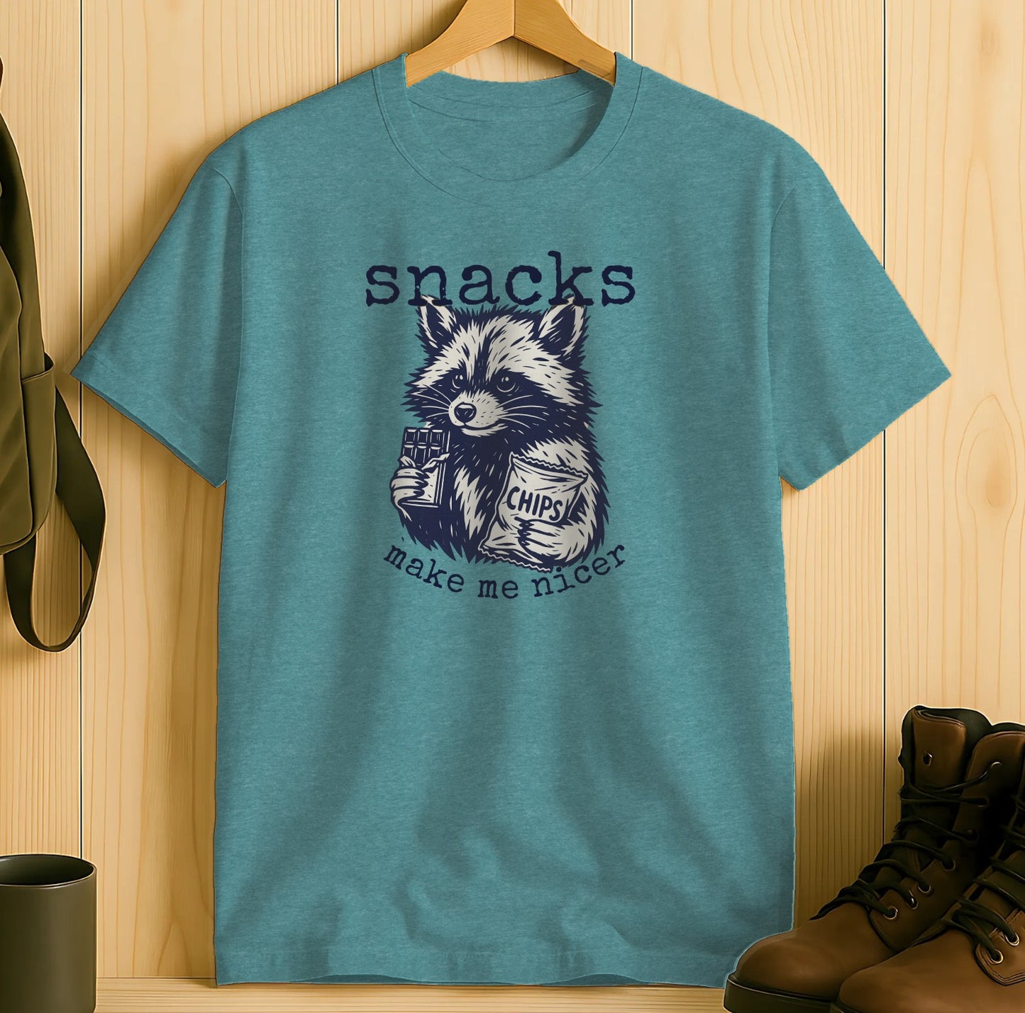 Snacks Make Me Nicer Graphic Tee Shirt product