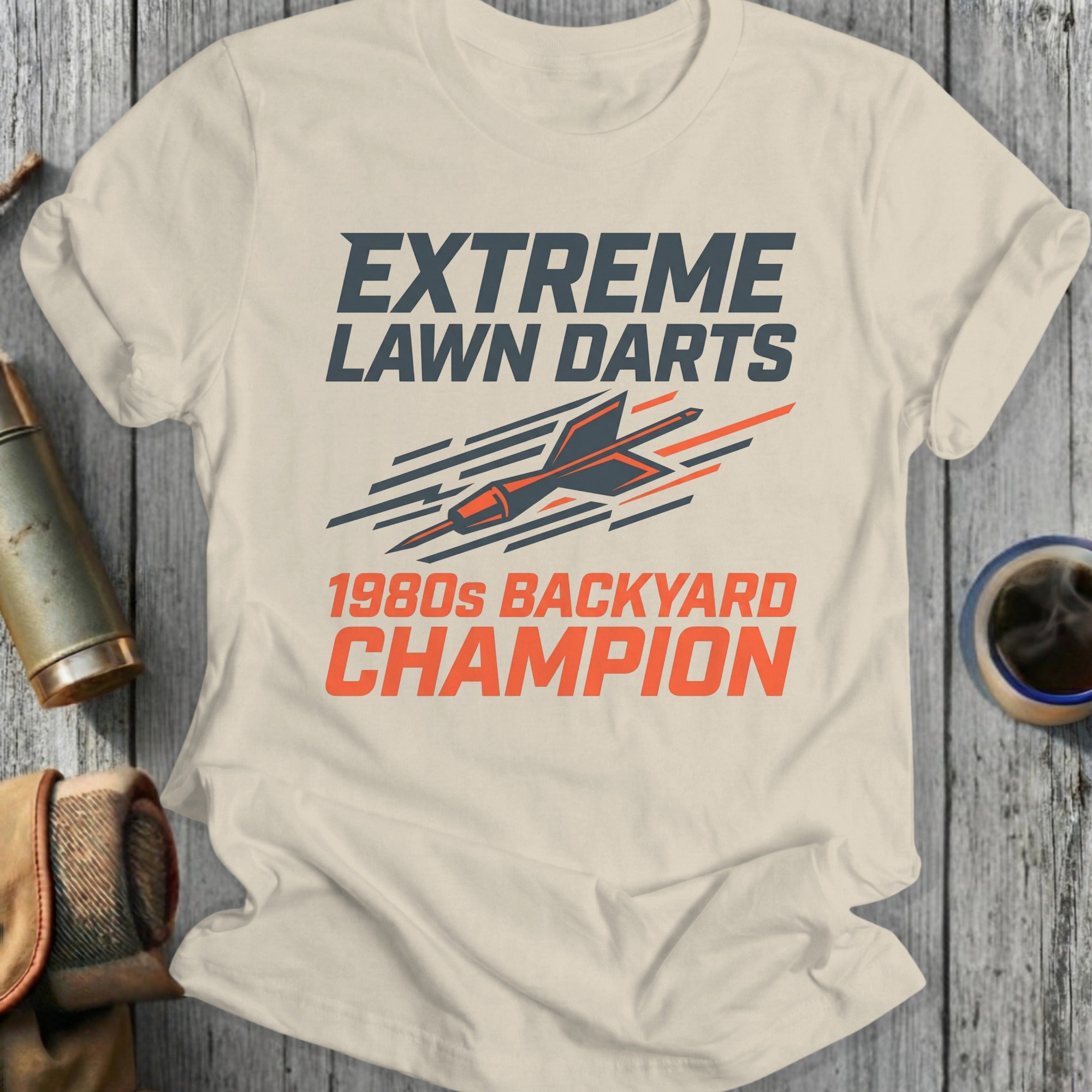 Extreme Lawn Darts 1980s Backyard Champion graphic t-shirt.