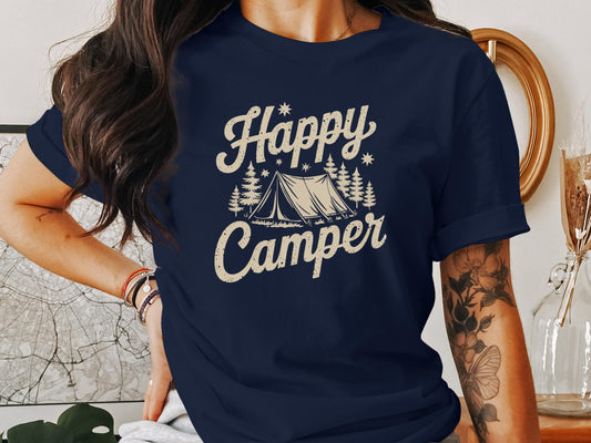 Happy Camper Graphic Tee for Outdoor Enthusiasts product