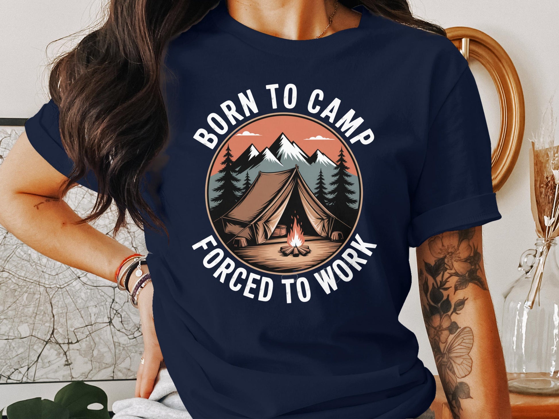 Born to Camp Forced to Work T-Shirt product