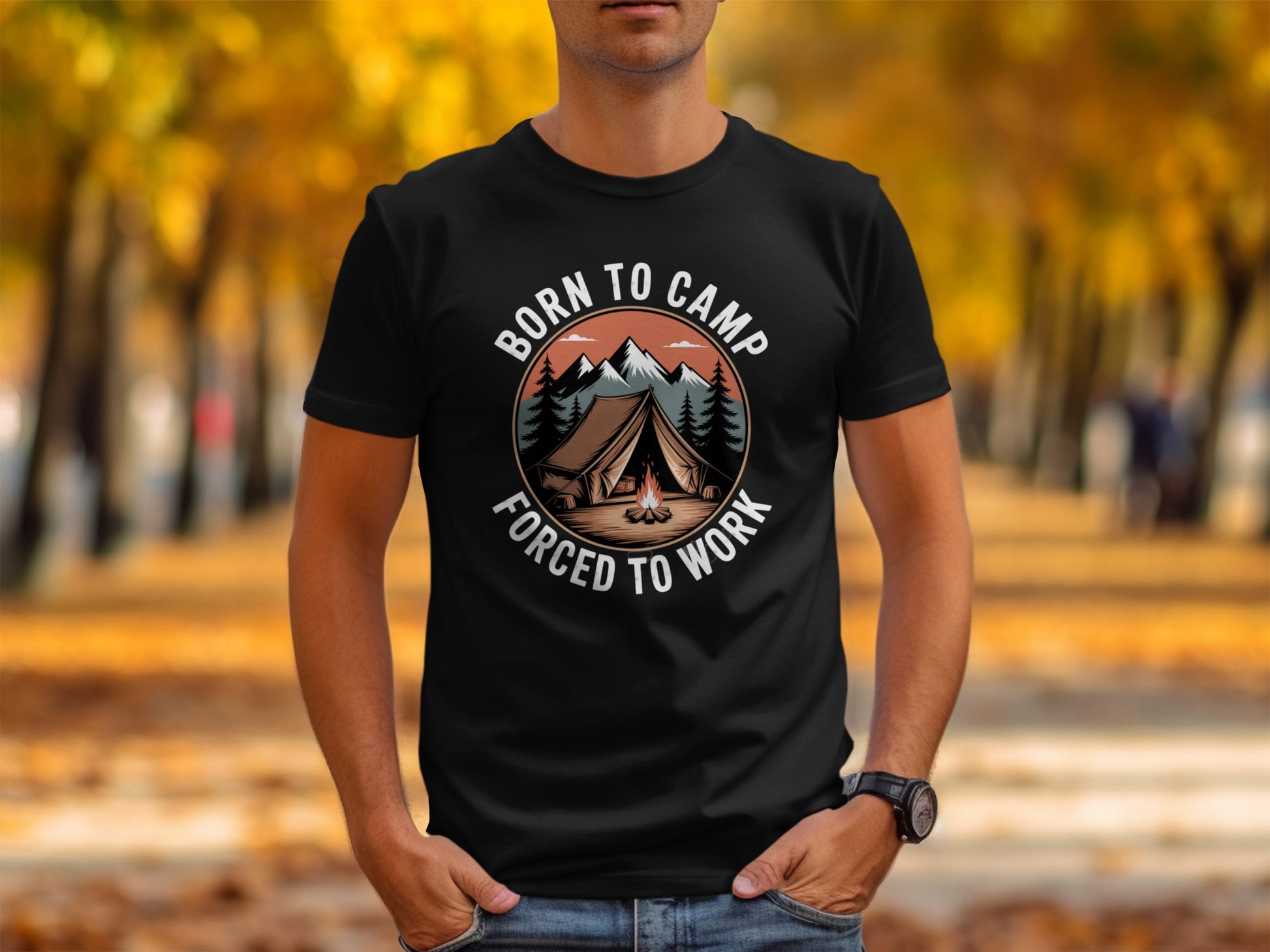 Born to Camp Forced to Work T-Shirt product type