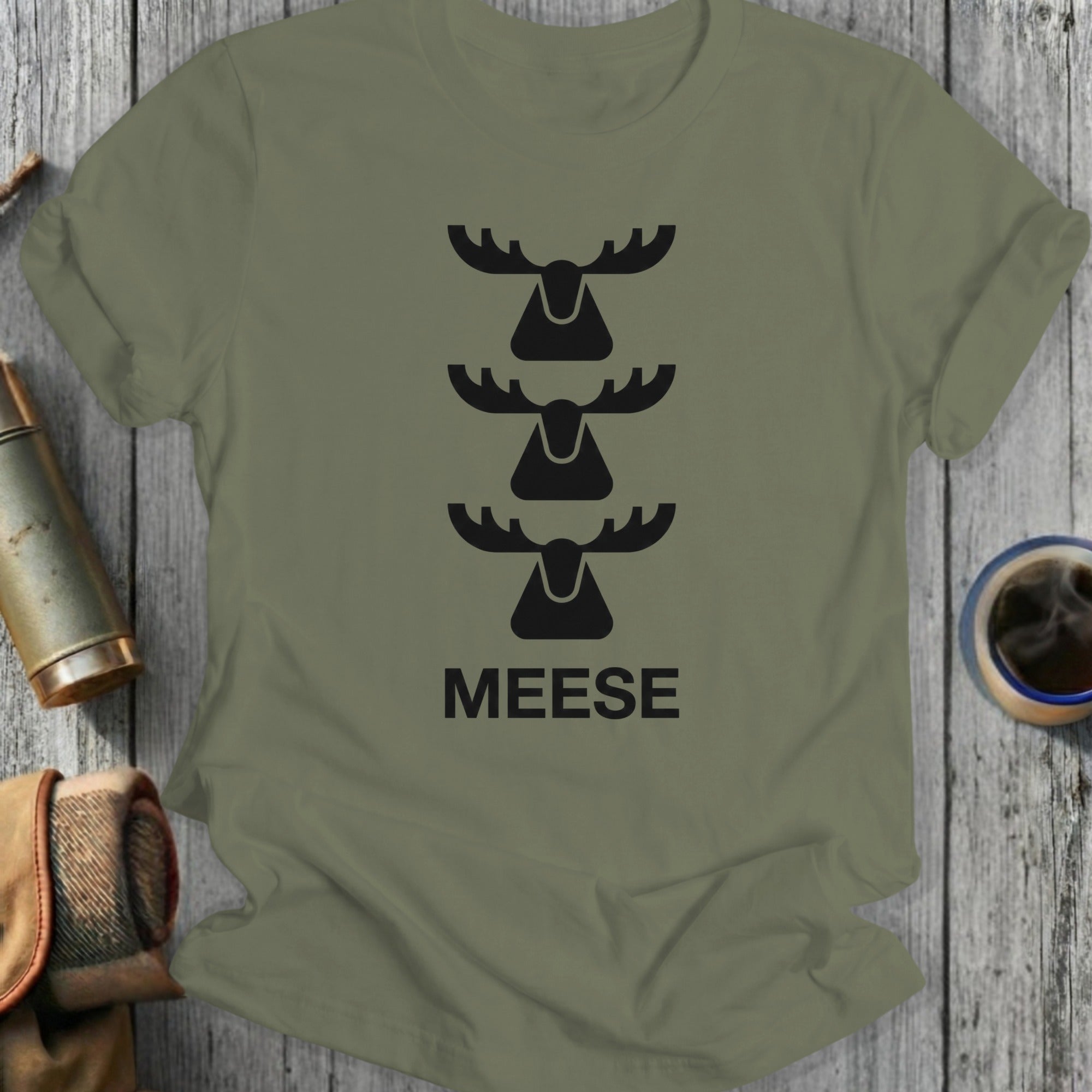 Funny Meese Moose Graphic Print T-shirt Design