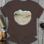 Scenic Tree Rings and Mountains Artistic Shirt